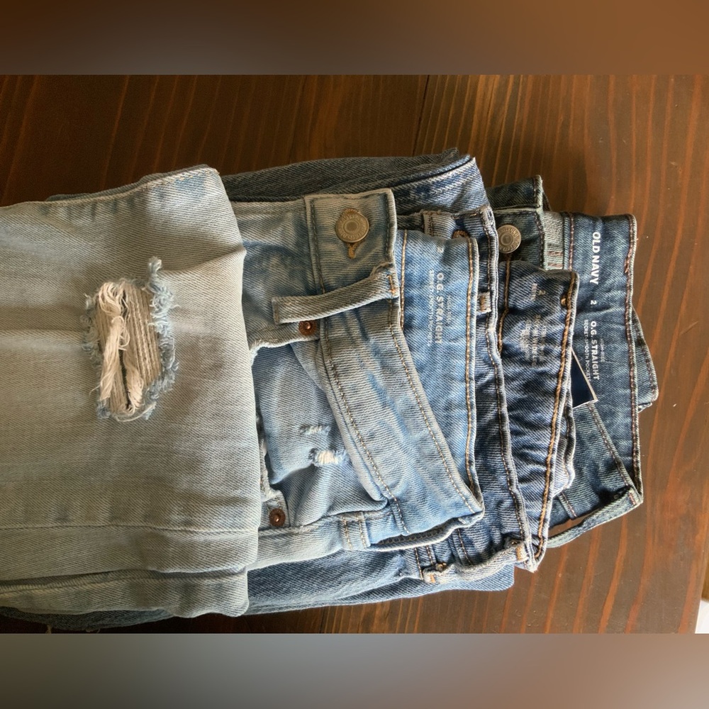 Lot of 3 Pair of Old Navy size 2 Jeans.